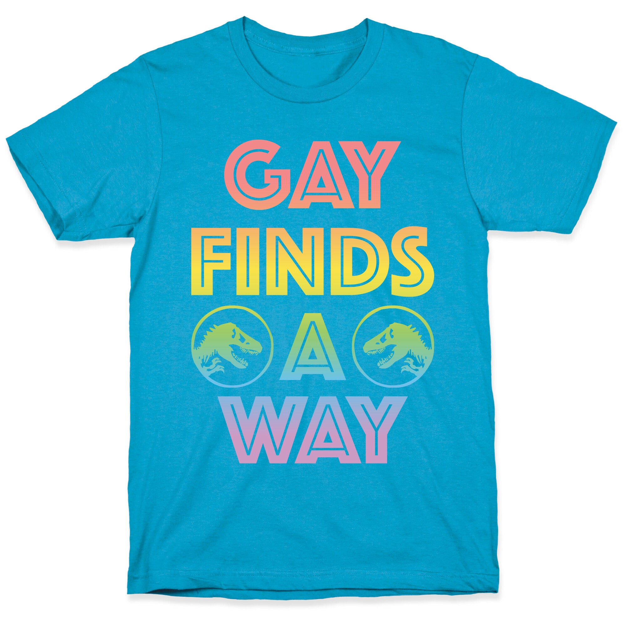 Gay Finds A Way Jurassic Park Parody Unisex Triblend Tee